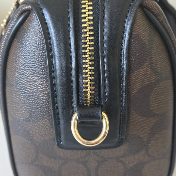 Coach Mini Bennett Satchel In Signature Canvas - Picture 7 of 11